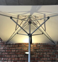 2m Square Ecru Classic Corp Parasol (Excl Base 25kg)