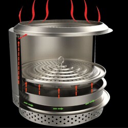 Eros Black -  Smokeless Fire Pit (Includes FREE carry bag)