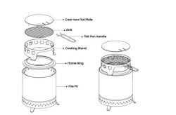 Pollux  Black Smokeless Fire Pit