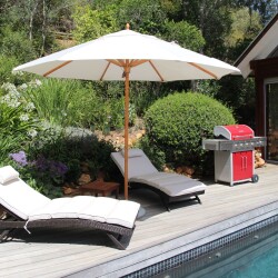 4m Octagonal Ecru Classic Parasol (excludes Large Base)