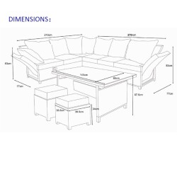 Versano Patio Lounge Set (Dark Grey)
