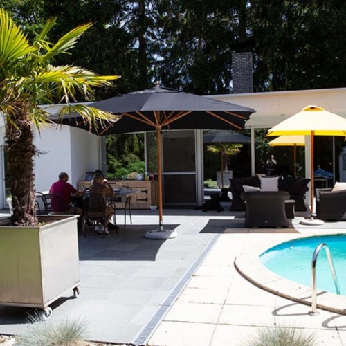 4m Octagonal Charcoal Classic Parasol (excludes Large Base)