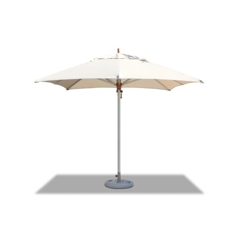 2m Square Ecru Aluminium Corpzone Parasol (excludes Small Base)