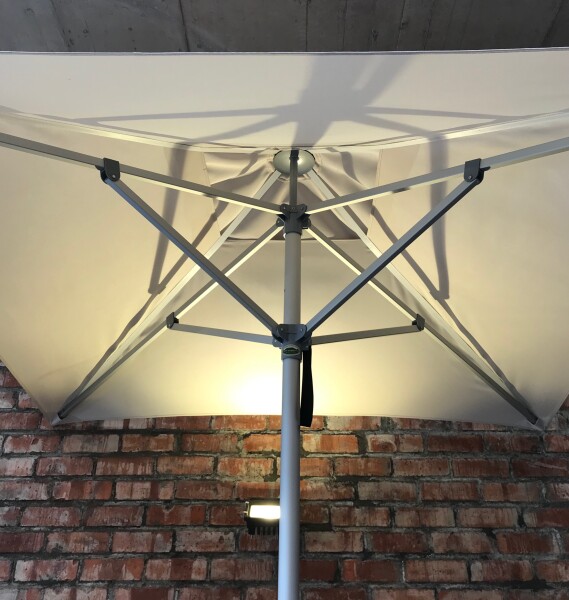 2m Square Ecru Classic Corp Parasol (Excl Base 25kg)