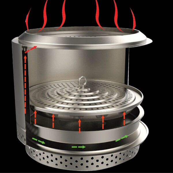 Eros Black -  Smokeless Fire Pit (Includes FREE carry bag)