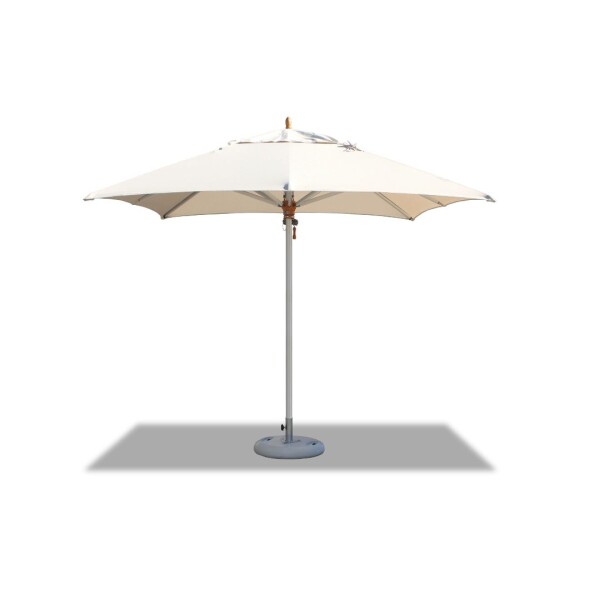 2m Square Ecru Aluminium Corpzone Parasol (excludes Small Base)