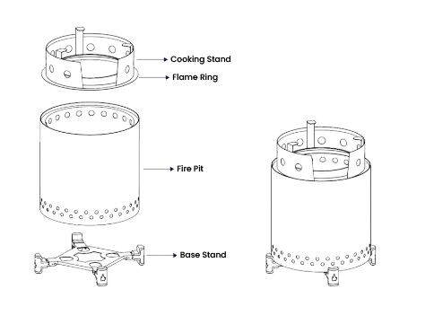 Castor Smokeless Fire Pit
